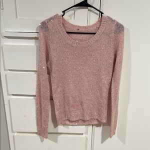 Lucky Brand Pink Crew Neck Sweater